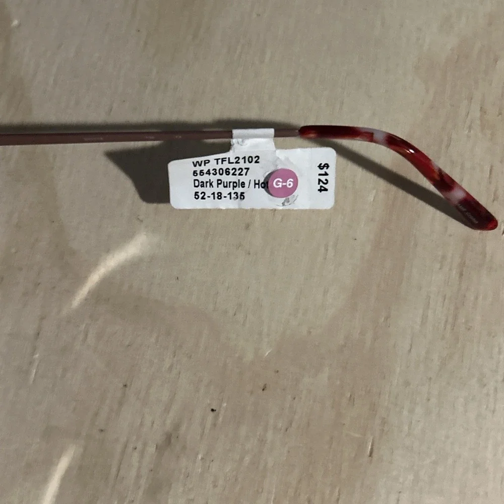 TIFLEX 2102 Flex Titanium 505 Dark Purple/ Hot Pink 52-18-135 NWT Frames Only